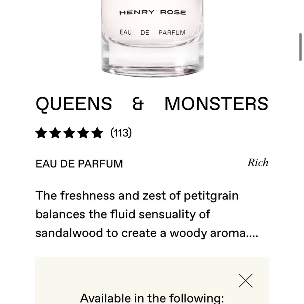 Henry Rose Queens and Monsters Perfume